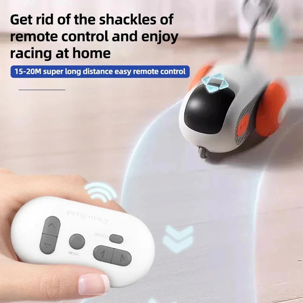 Smart Cat Toy 2 Modes Automatic Moving Remote Controlled Toy Car For Cats Dogs Interactive Playing Kitten Training Pet Supplies
